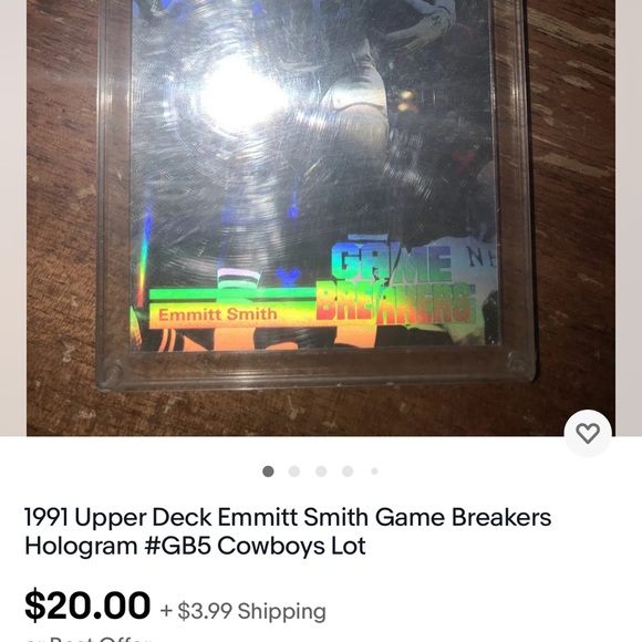 Emmit Smith football cards. Lot of two - Picture 6 of 6